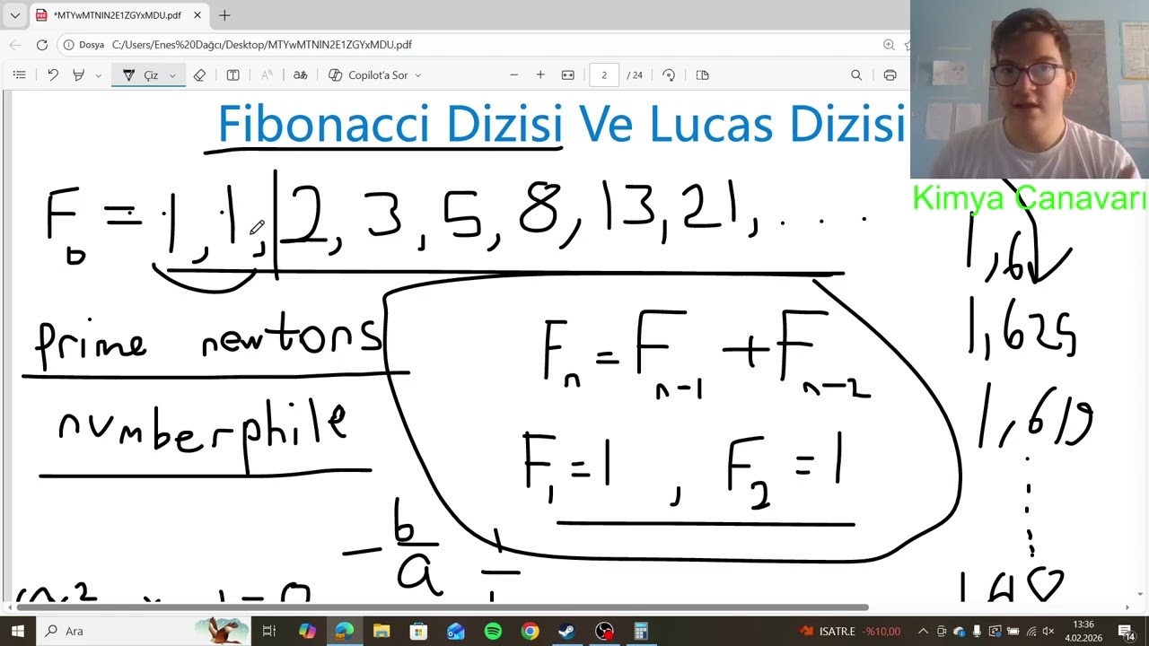 Fibonacci Dizisi Ve Lucas Dizisi/Fibonacci Sequence and Lucas Sequence