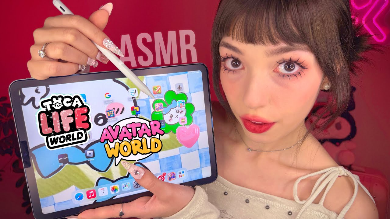 ASMR jogando no ipad até você dormir | Tapping e scratching + voz suave 😴