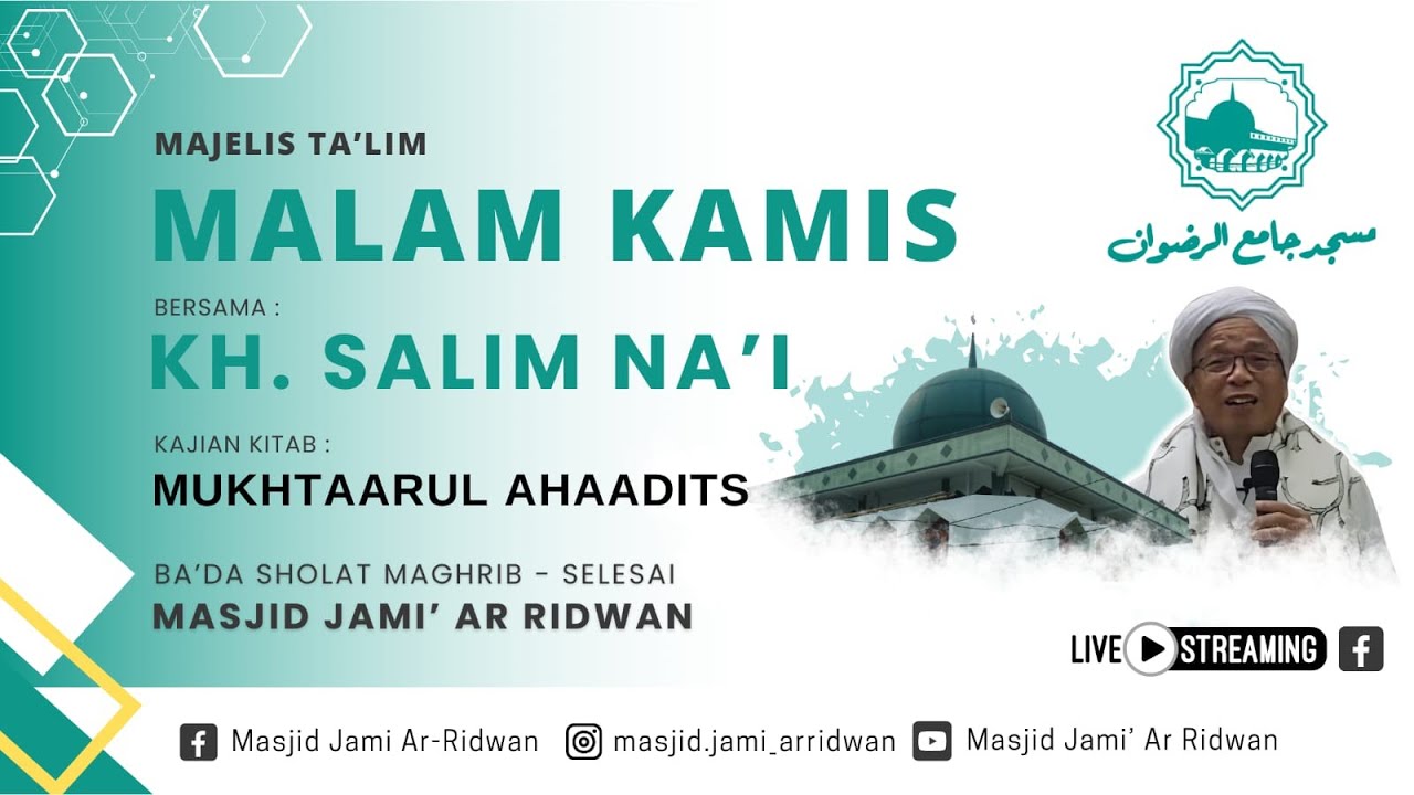 🔴 LIVE ...Majelis Ta'lim Malam Kamis Bersama KH Salim Na'i