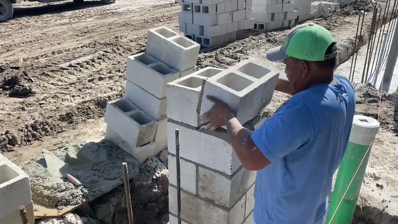 Cómo hacer una columna de bloques de cemento correctamente￼