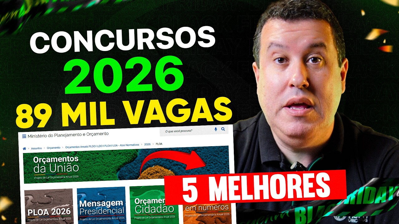 MELHORES CONCURSOS PÚBLICOS PREVISTOS PARA 2026: TODAS AS ÁREAS 😱