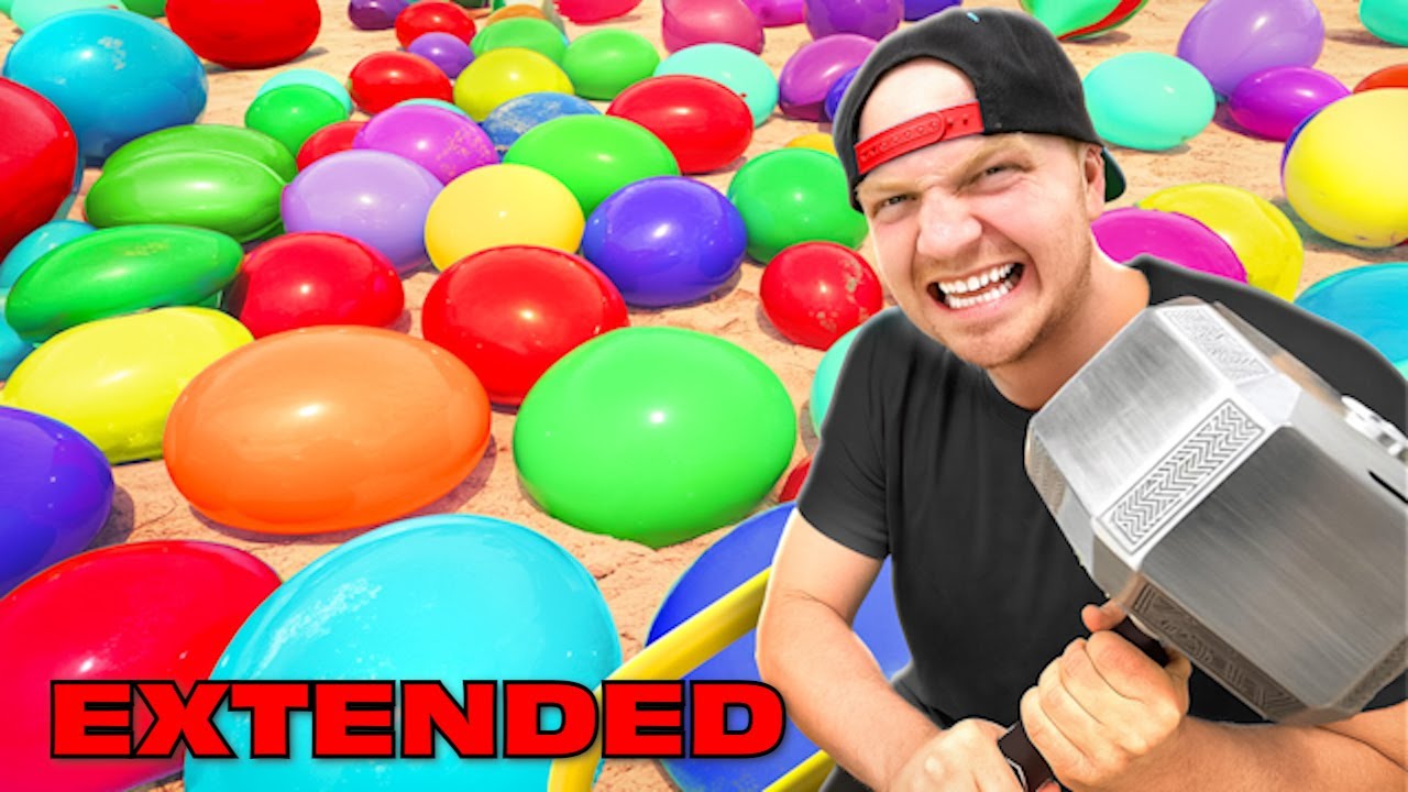 Escaping 1,000 Layers GIANT WATER BALLOONS! - EXTENDED