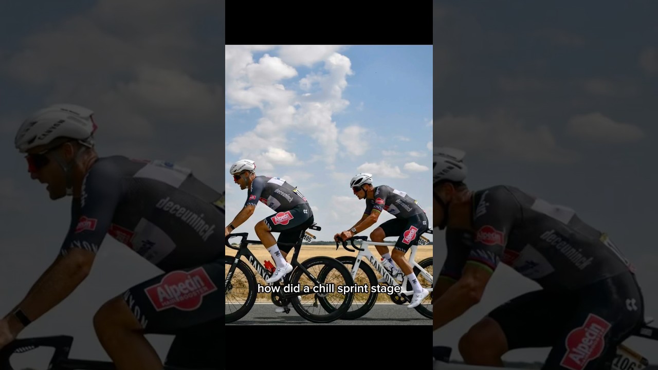 The Impossible Break of Stage 9 TdF 2025 😢 #tdf #procycling #mvdp #cycling