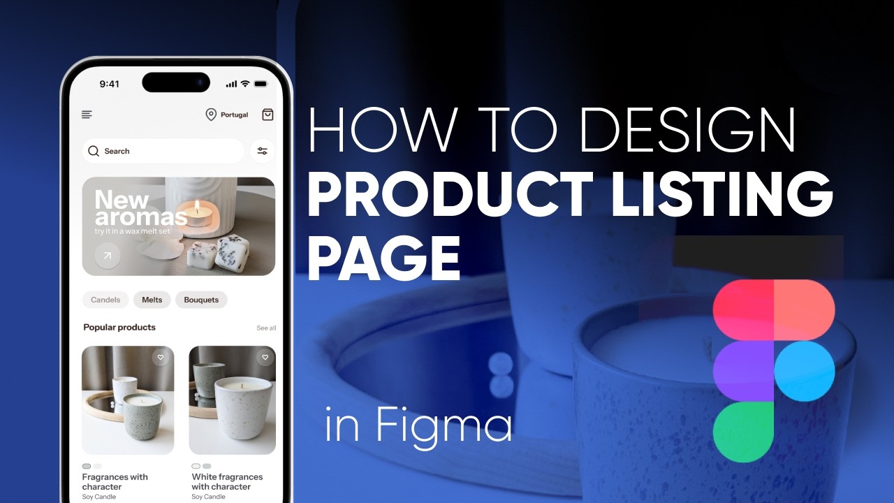 Product Listing Page. Candles E-Commerce Mobile App UI Design | Online Candle Shopping #figma