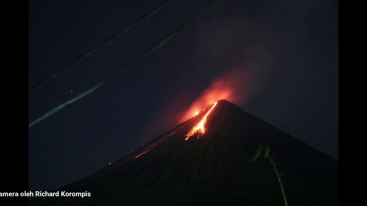 Strombolian Eruption & Incandescent Lava flow