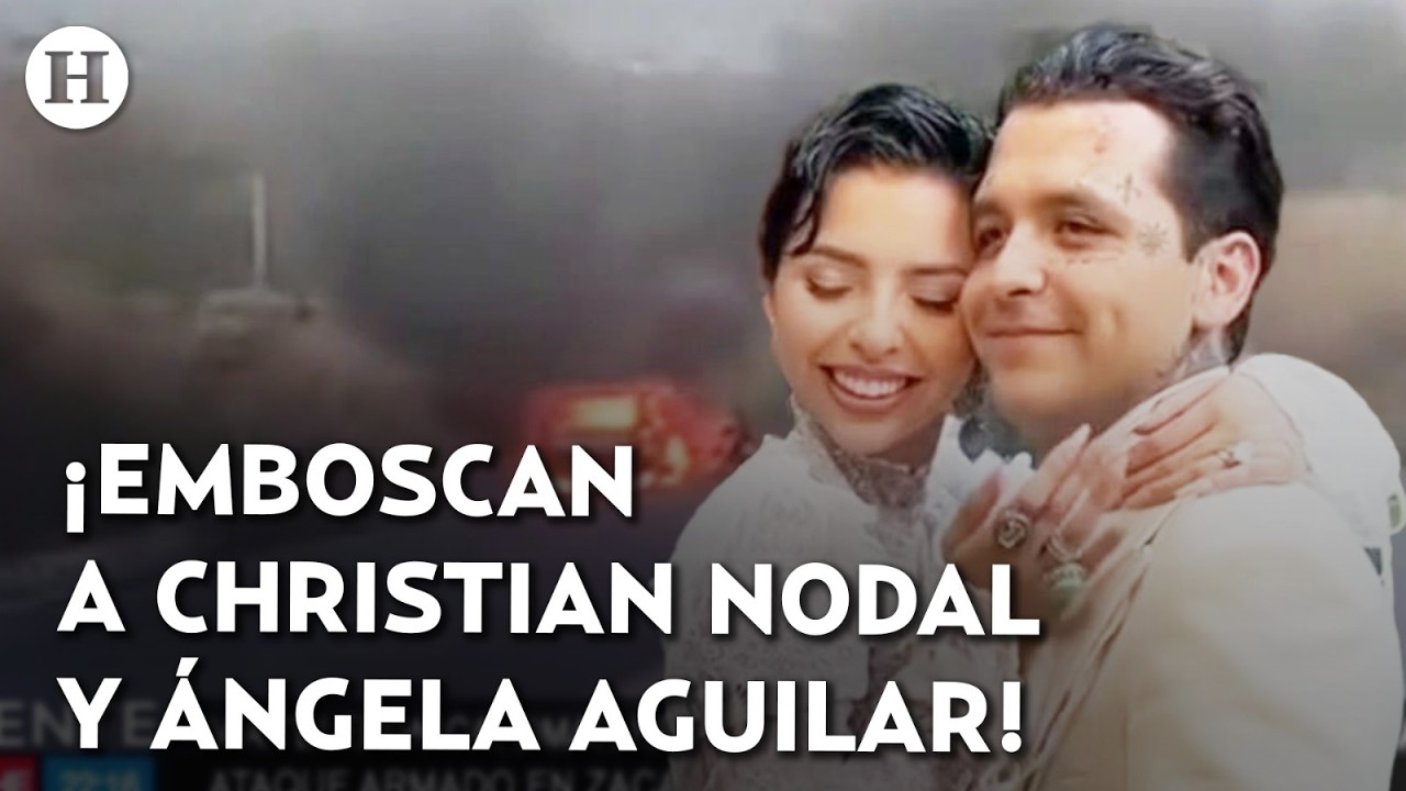 ¡Momento de pánico! Atacan caravana donde viajaban Christian Nodal y Ángela Aguilar en Zacatecas