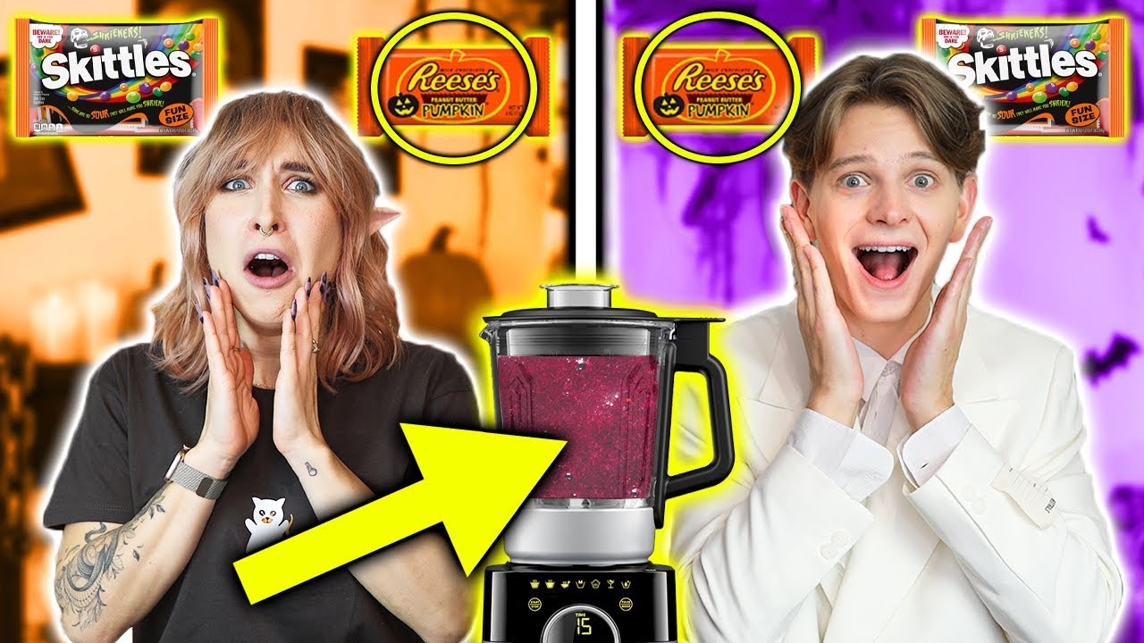 HALLOWEENOWE TELEPATYCZNE SMOOTHIE CHALLENGE 😱🥛 | Dominik Rupiński & Agnieszka Grzelak