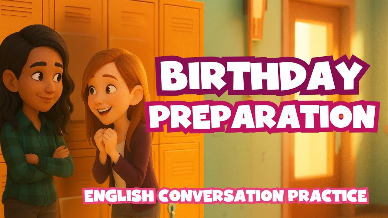 Learn American English - Birthday Preparation - English Conversation Practice - Advanced Learners