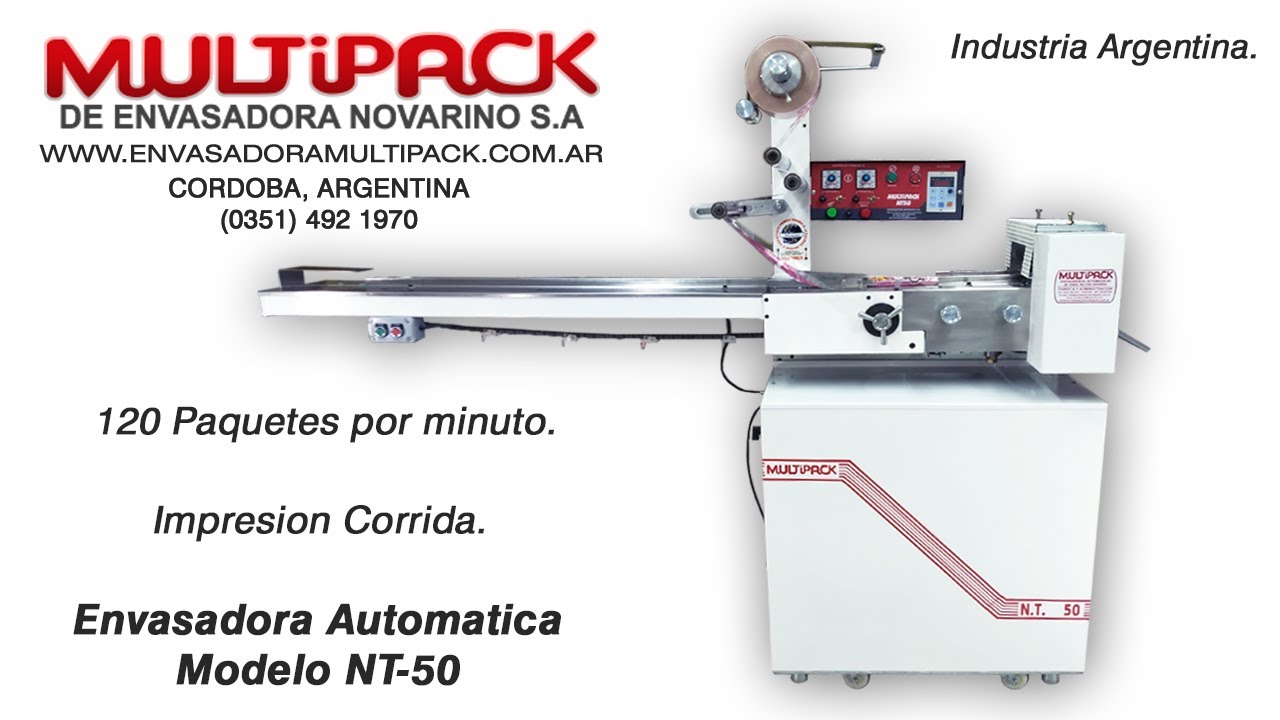 Maquina Envasadora Multipack NT 50 - Alfajores