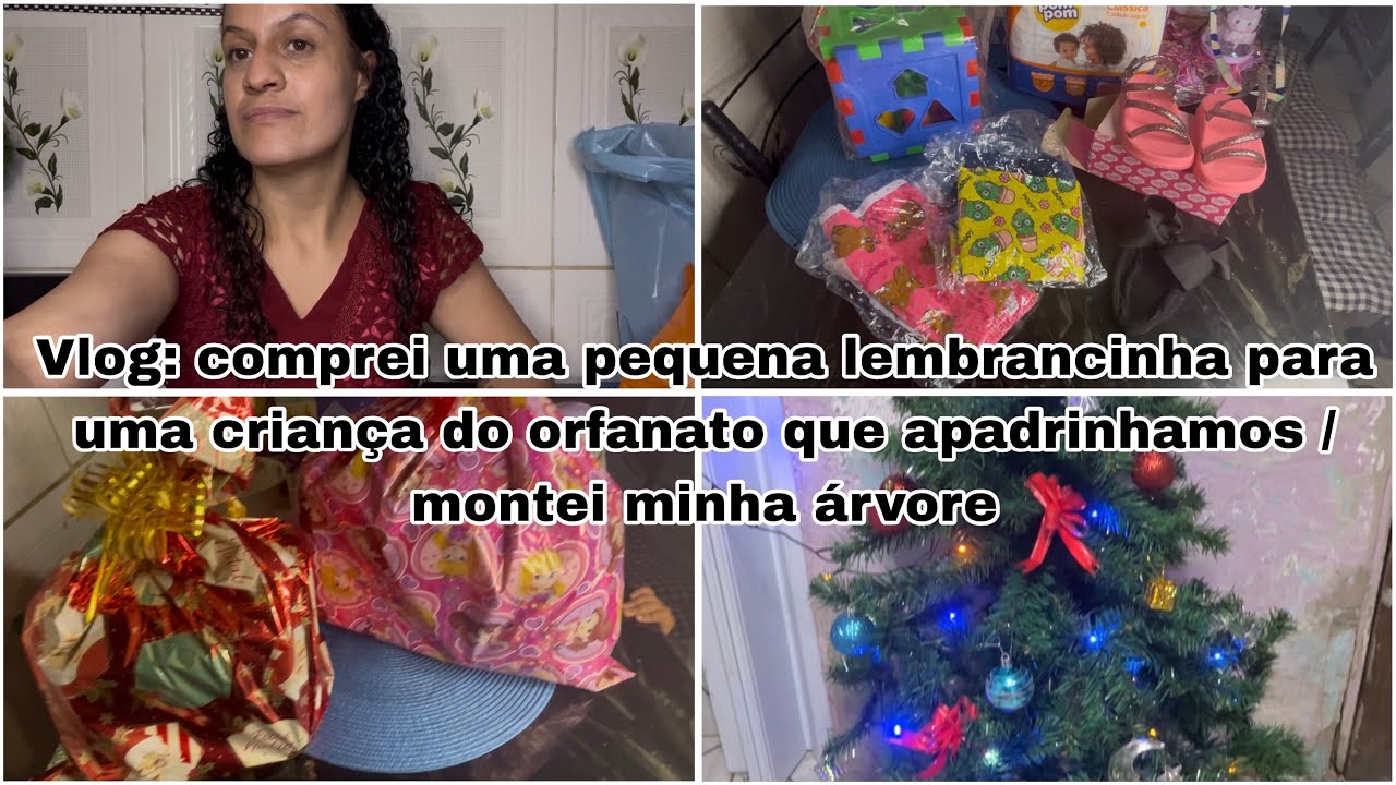 Vlog: comprei uma pequena lembrancinha para presentear a pequena Maria Helena / montei minha árvore 