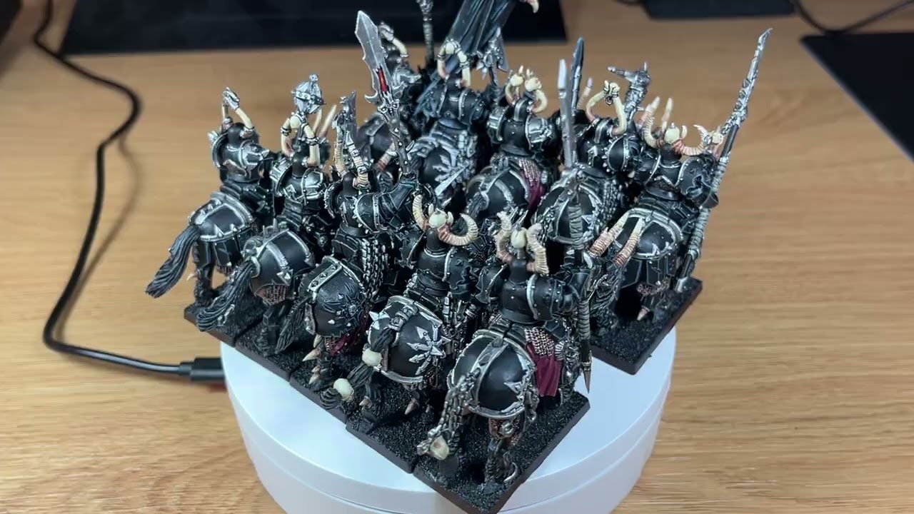 Warhammer the Old World Chaosknights black, Chaosritter schwarz