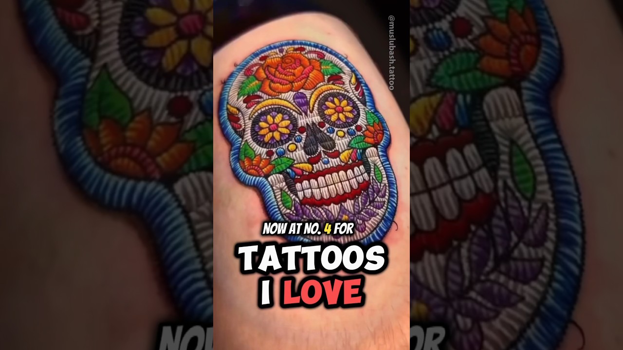 Tattoos I LOVE: Embroidery style tattoos 