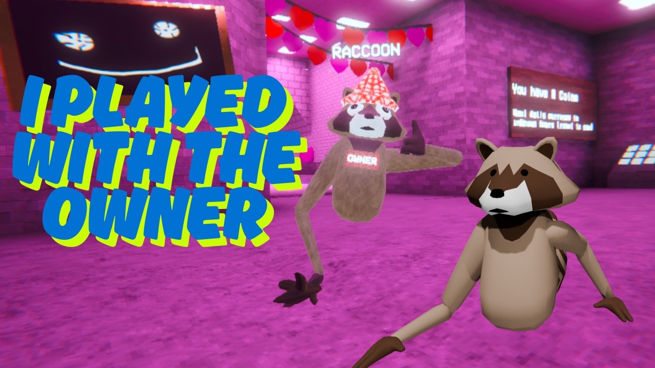 I PLAYED WITH THE OWNER IN RACOON RAMPAGE @RaccoonVR_