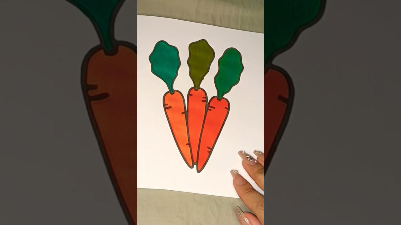 💖💖🎨🎨📗coloreo🥕🥕🥕#satisfying #video #coloring #shortsviral #shortsfeed #feed #colors