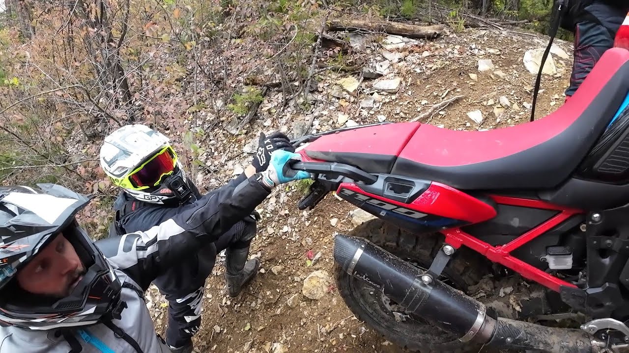 Africa Twin Down!  More muddy trails with Tenere 700s and Harley Pan America