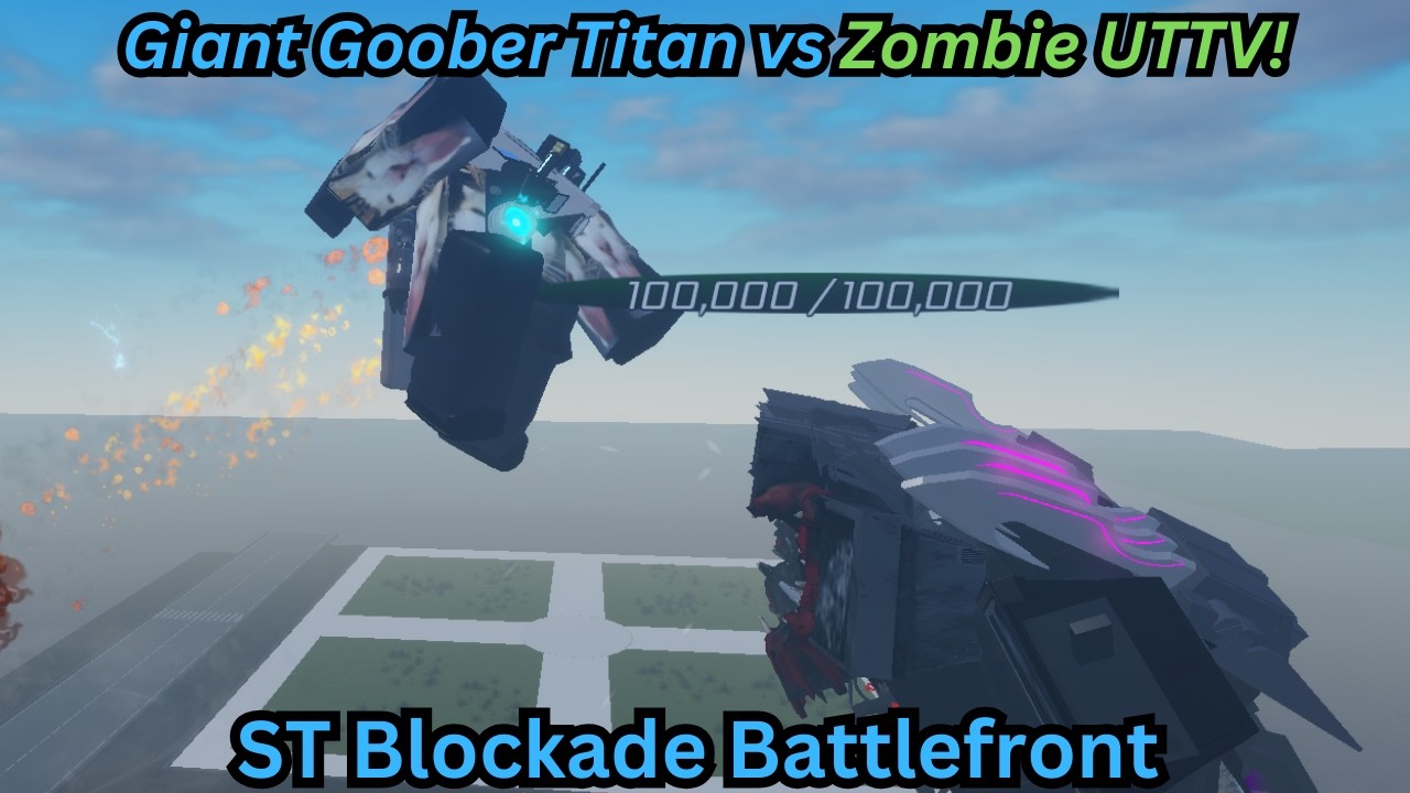 Giant Goober vs Zombie UTTV! on ST Blockade (Boss Fight #58)