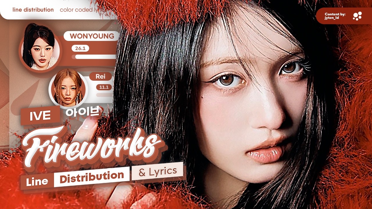 IVE (아이브) ~ Fireworks - (Line Distribution + Color Coded Lyrics)