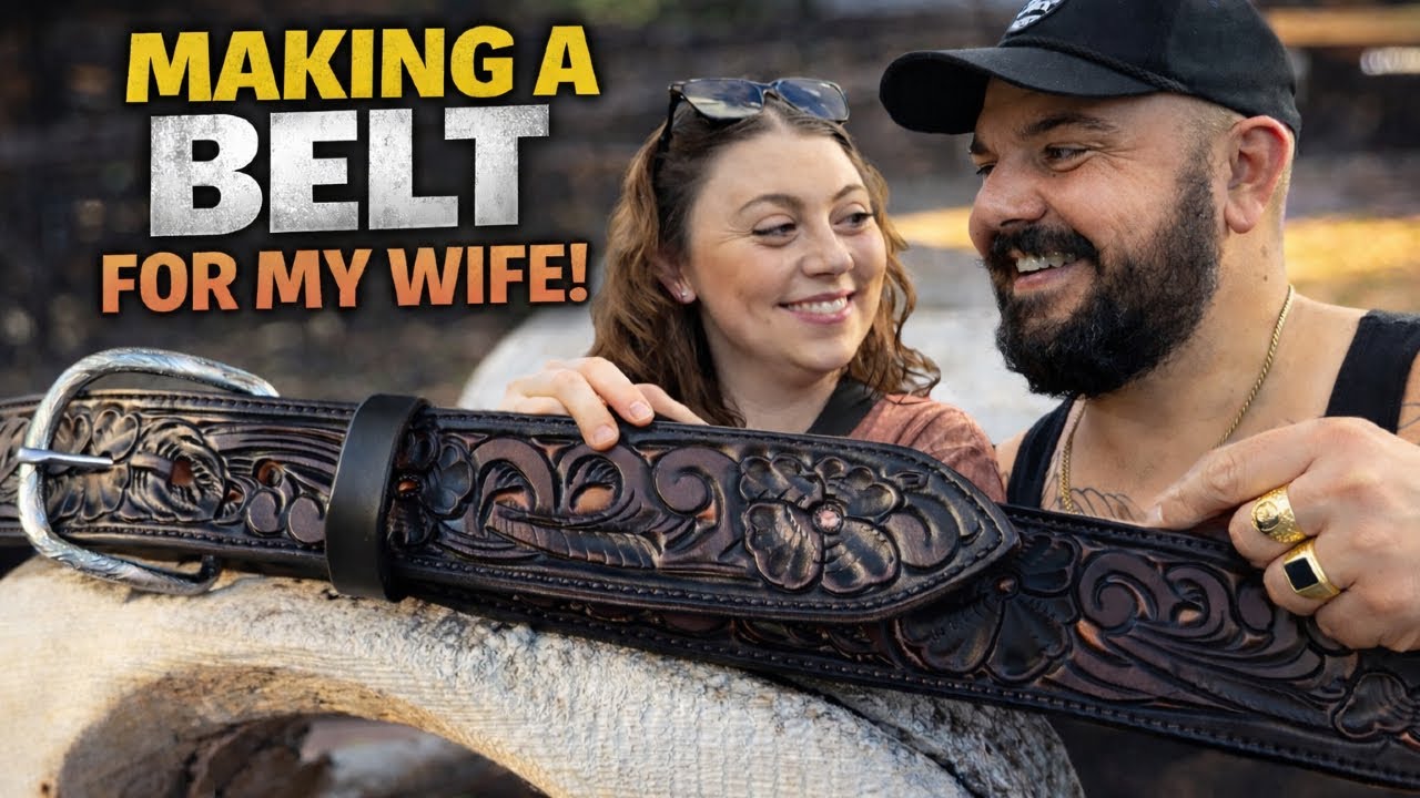 Leathercrafting a custom tooled leather belt for my Wife