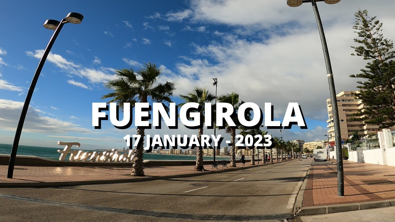 Fuengirola Spain Paseo Maritimo drive-through January 2023 Malaga Costa Del Sol #Andalucia