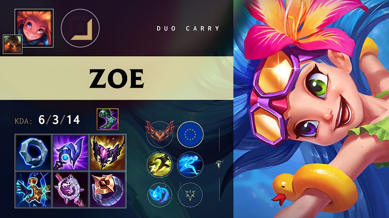 Zoe Carry vs Senna - EUW Grandmaster Patch 26.14