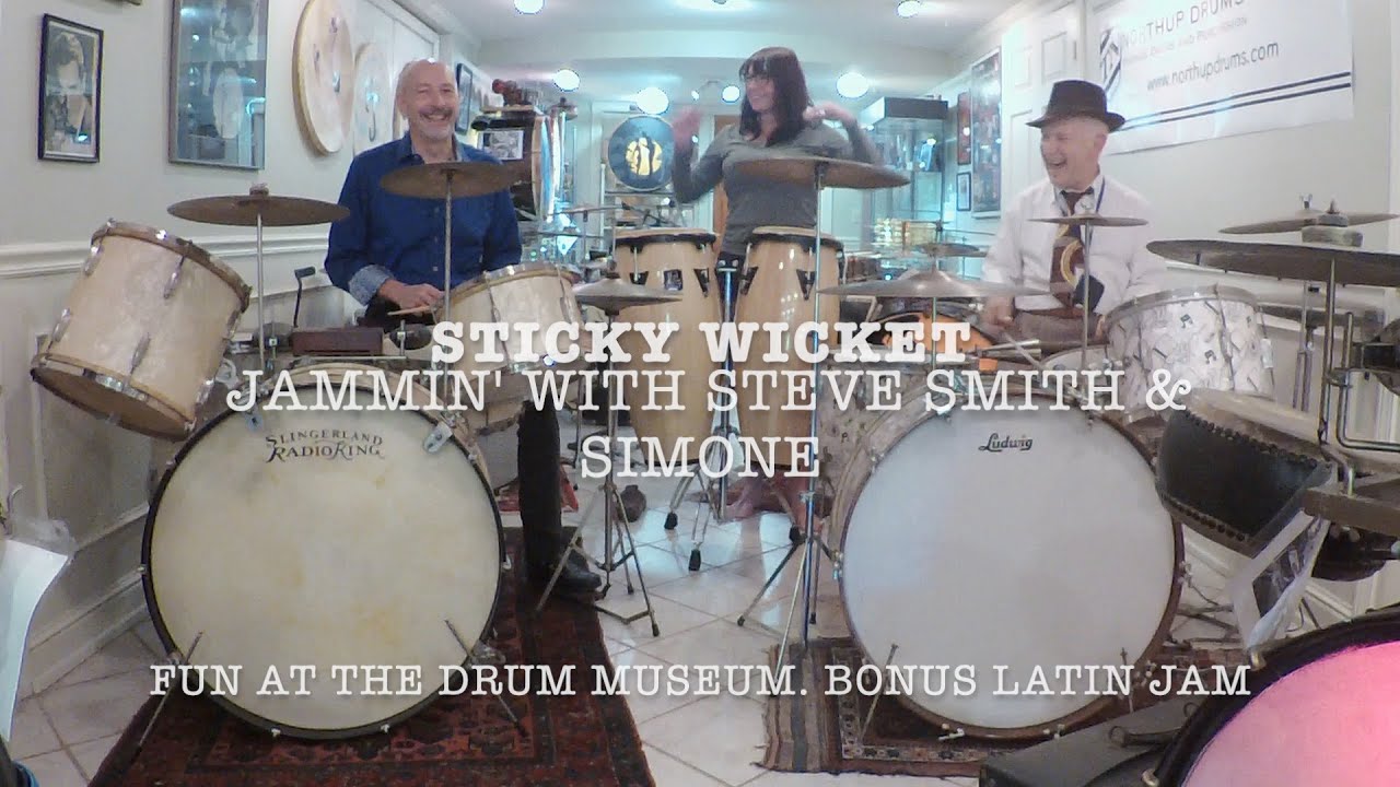 Sticky Wicket. Jammin' with Steve Smith and Simone on Congas