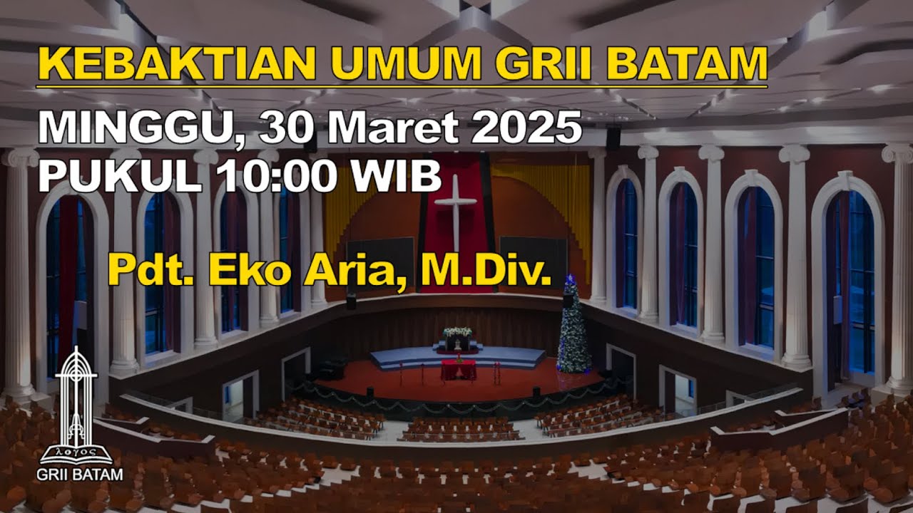 Mazmur 51 - Syair Angerah dalam pengakuan Dosa - KU 2 - 30 Maret 2025 | Pdt. Eko Aria