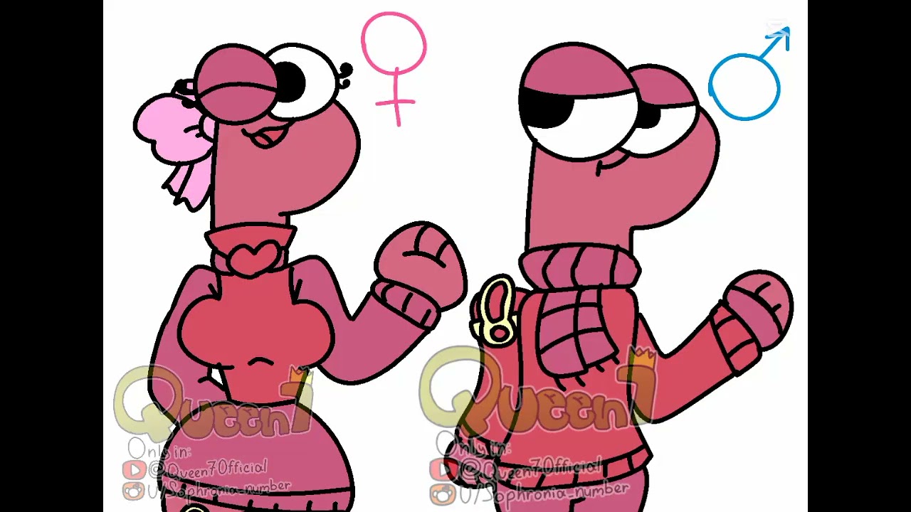 Alphabet lore/number lore females characters + male version and anthro version (Read description)