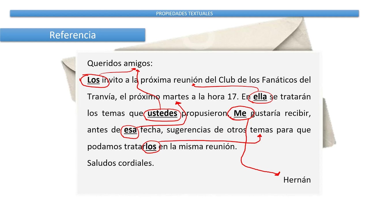 Propiedades textuales: cohesión gramatical