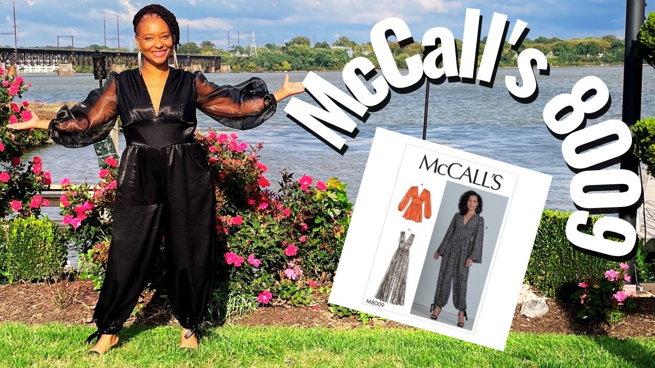 McCall's 8009 Pattern Review. Sewing a chic, classy & comfy jumpsuit for a Fall waterfront wedding.
