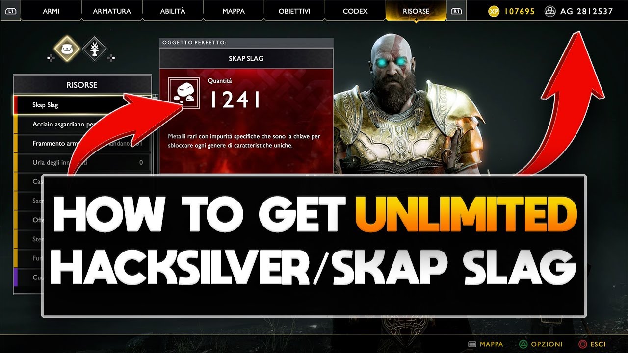 How to get UNLIMITED Hacksilver and Skap Slag - God of War (2018)