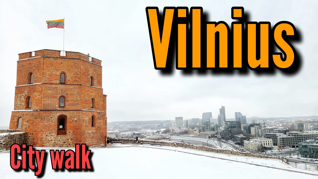 Vilnius - city walk | winter beauty | Lithuania LT | 4K 60 FPS (UHD)