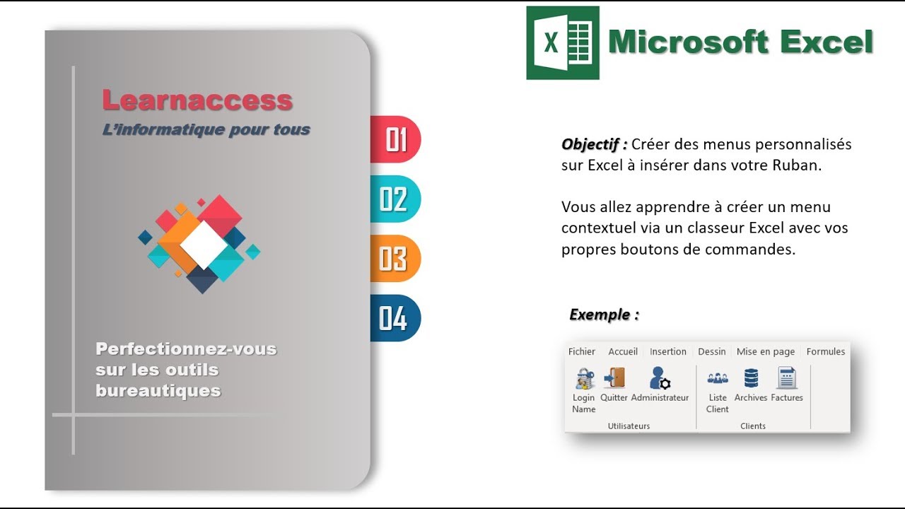 FORMATION - Comment créer des Menus Personnalisés sous  Excel ?