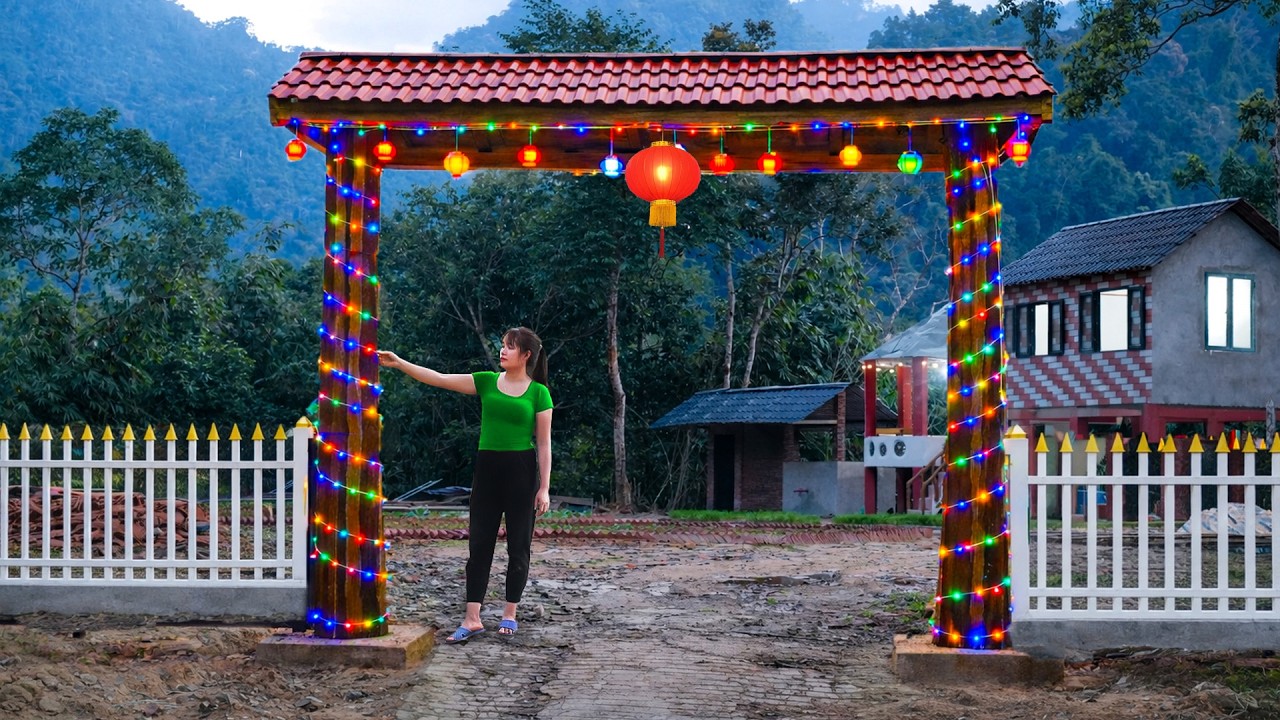 Talented Young Woman Builds a Strong Gate and Fence to Secure and Beautify Her Estate