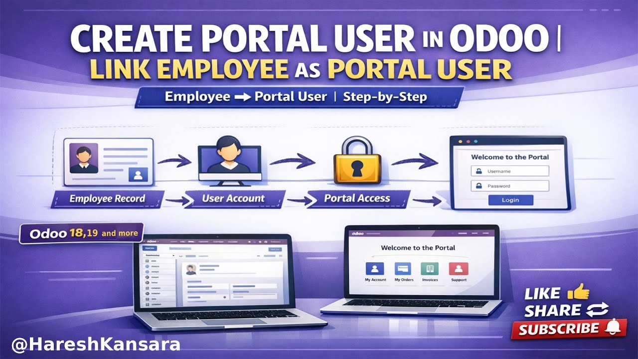 How to Create Portal User in Odoo | Convert Employee into Portal User in Odoo (Step-by-Step) #odoo