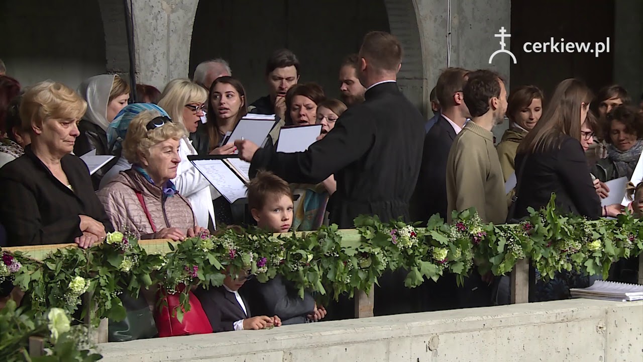 Poświęcenie krzyża na kopule cerkwi Hagia Sophia w Warszawie