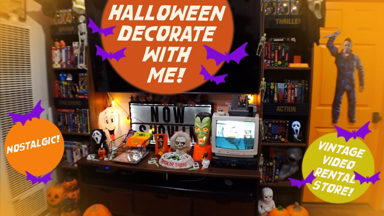 Украшаем к ХЭЛЛОУИНУ вместе со мной 2025! 🎃 Гостиная в магазине проката винтажных видео!