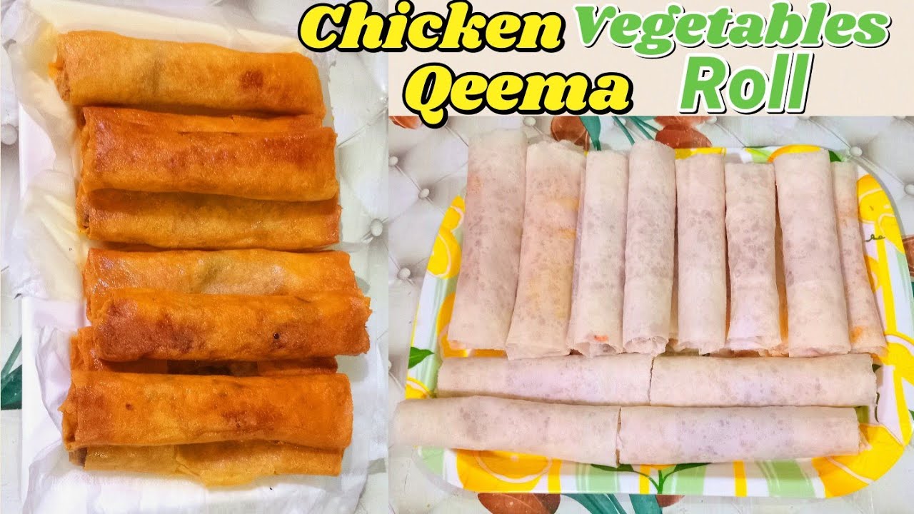 Chicken Qeema Vegetables Roll | Easy Snack  | Colourful & flavourful | Homemade | Kitchen with Mom