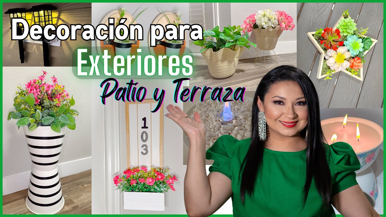 DECORACIÓN para EXTERIORES PATIO y TERRAZA / Decoración 2023 / Dollar Tree DIY