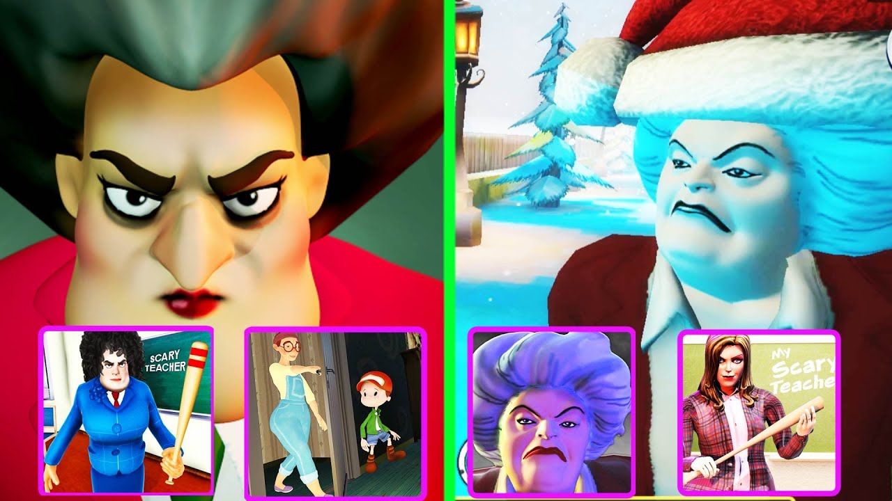 Scary teacher caught battle  - Scary Teacher 3D, Scare Scary Evil Teacher Part 2