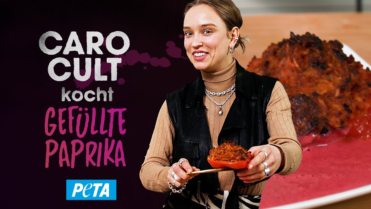 Gefüllte Paprika mit veganer Feta-Reis-Füllung – Caro Cult zeigt ihr leckeres Geheimrezept!