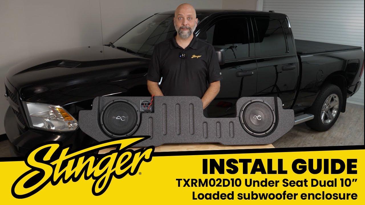Install: RAM Truck (2002-2025) Under Seat Dual 10" Sealed Loaded Subwoofer Box Enclosure