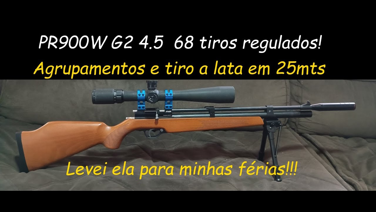 PR900 4.5  70 tiros regulados Agrupamentos