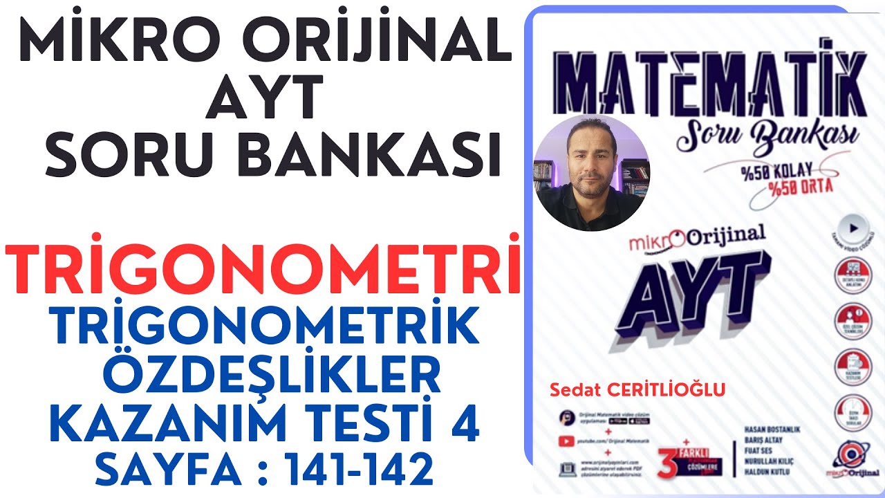 TRİGONOMETRİ | MİKRO AYT SORU BANKASI SYF:141-142 | #orijinalmatematik #mikroorijinal# yks2024