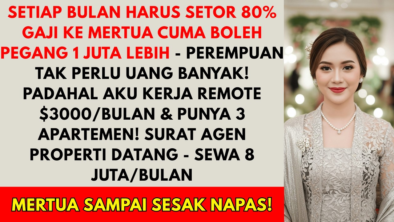Mertua wajibkan setor 80% gaji - dia tak tahu aku kerja remote $3000 & punya 3 apartemen yang...