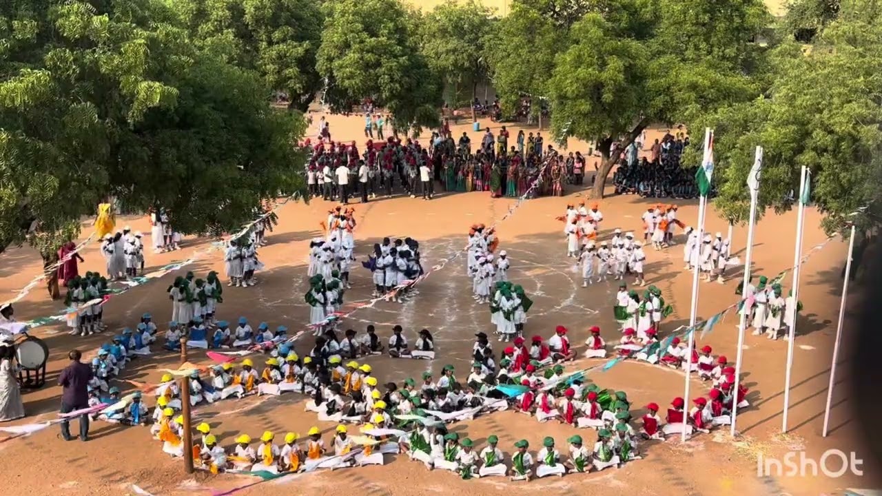 #olympic flag circle KMKA Matric.Hr.Sec.School 35th annual sports meet 👍