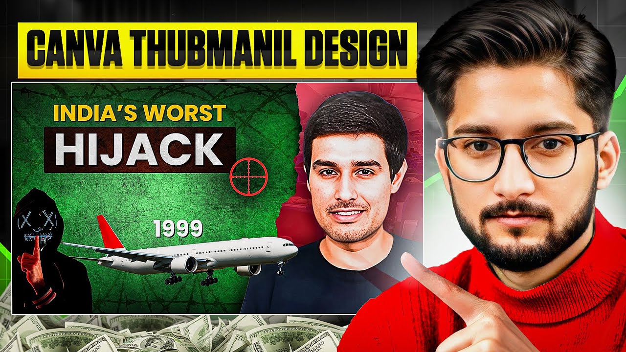 How to Make Thumbnail like  @dhruvrathee    in Canva 2025 | Documentary Thumbnail Design