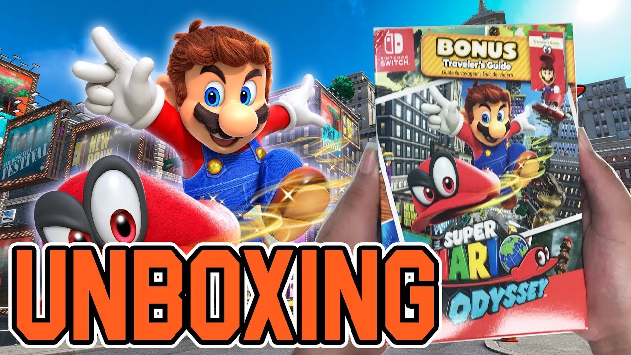 Super Mario Odyssey Bonus Traveler's Guide Bundle (Switch) Unboxing!!