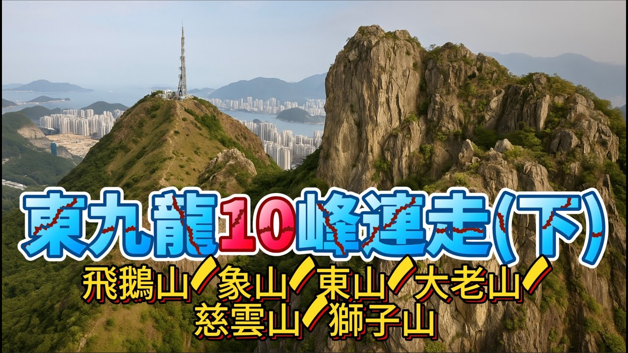 【ENGSUB】東九龍十峰連走(下) 飛鵝山/象山/東山/大老山/慈雲山/獅子山 East Kowloon 10 Peaks Tour 2 Kowloon Peak ~ Lion Rock