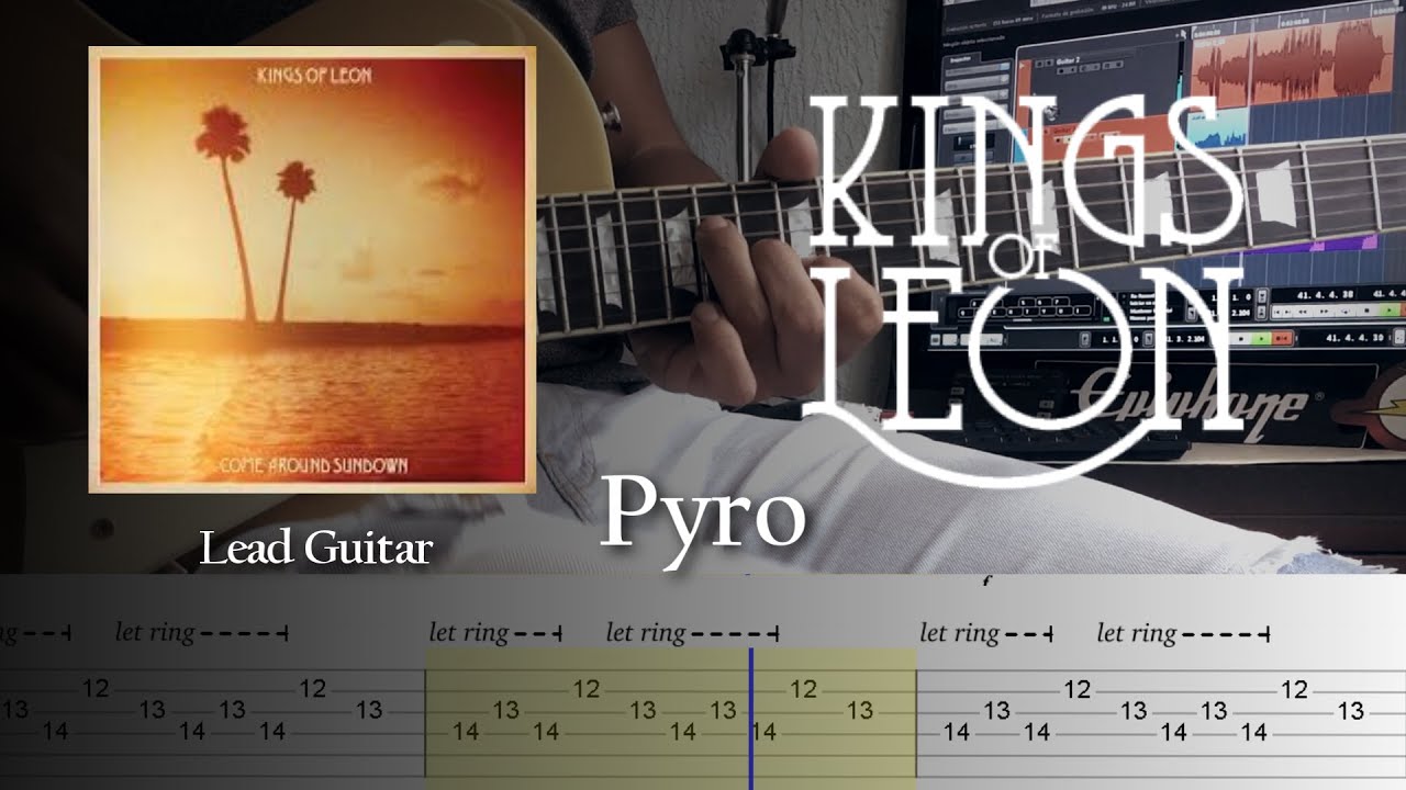 Kings Of Leon - Pyro // Guitar Lead Cover with Tabs Tutorial