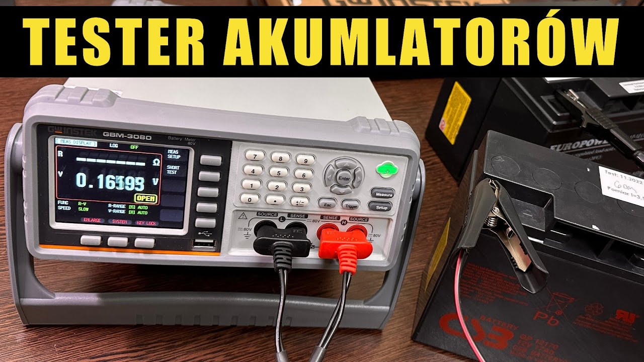 GW Instek GBM-3080 tester akumlator&oacute;w - pomiar rezystancji wewnętrznej akumulatora